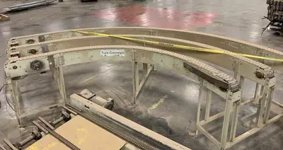 90 DEGREE 3-FLAT CHAIN TURN CONVEYOR