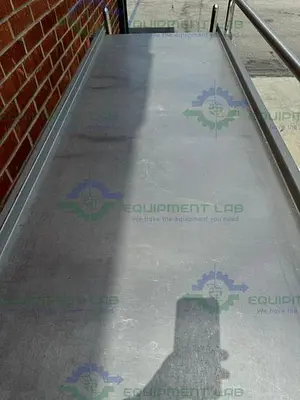 Stainless Steel  Two Sided Platform Ladder 63" x 77" x 30" on Casters