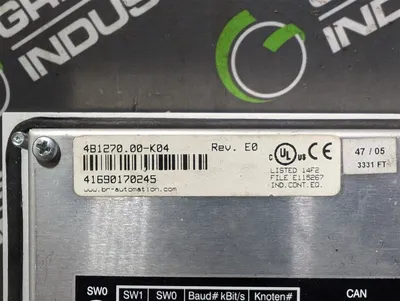 B&R Automation 4B1270.00-K04 Operator Interface Panel Rev. E0 Used