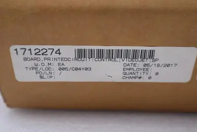 NEW IN BOX VIDEOJET SP379400-52 PRINTED CIRCUIT CONTROL BOARD STOCK H58