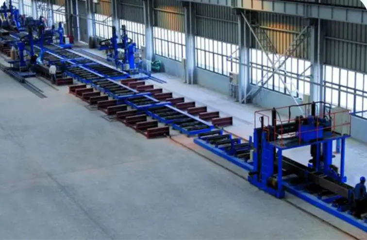 Box Column Welding Line in Shaoxing City, China