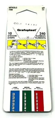 117P81BY | Grafoplast  Trasp System Wire Markers - Black on Yellow 10 Strips - New