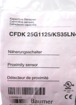 NEW BAUMER ELECTRIC CFDK 25G1125/KS35LN4 POSITION SENSOR CFDK25G1125KS35LN4