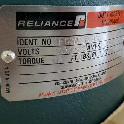 NEW RELIANCE ELECTRIC F52A1704M