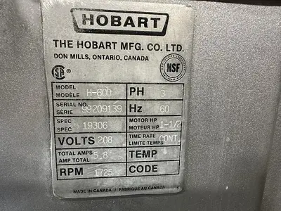 USED HOBART H-600