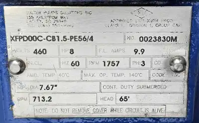 USED SULZER Model : XFPD00C-CB1.5-PE56/4