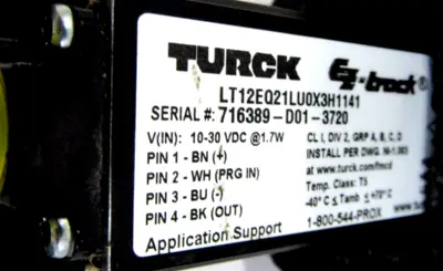 NEW TURCK LT12E-Q21-LU0X3-H1141 TRANSDUCER LT12EQ21LU0X3H1141