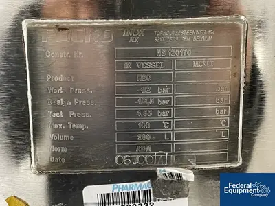 USED Packo 52 Gallon Packo Mix Tank, S/S, Agi