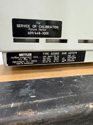 Used METTLER AE100S Scales South Carolina US | ESS Industrial Equipment Sales #1600556