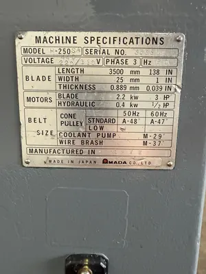 USED AMADA HA250SA