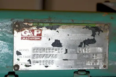 15 HP G&P MODEL 4168 4" X 168" BELT GRINDER: YOBRO #24126