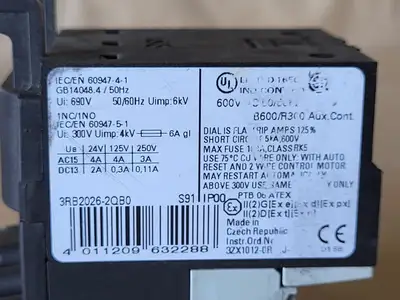 USED SIEMENS 3RB2026-2QB0