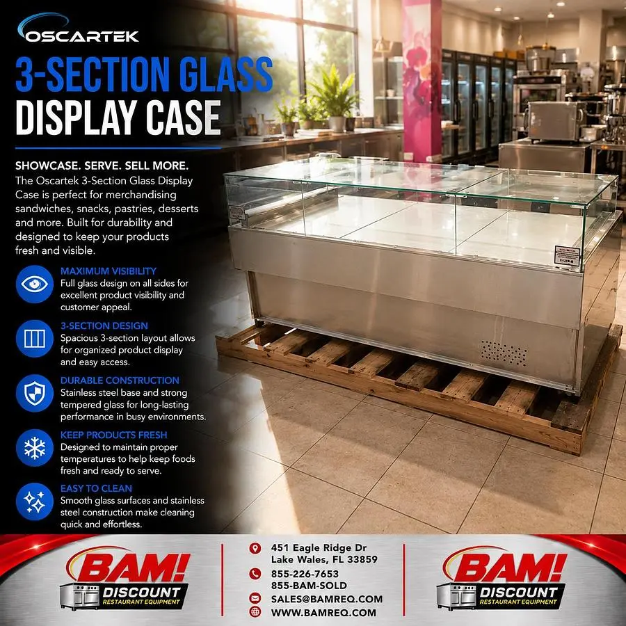 Used OSCARTEK F103T SRV200 Display Refrigerators Florida US | BAM Discount Restaurant Equipment #1384811