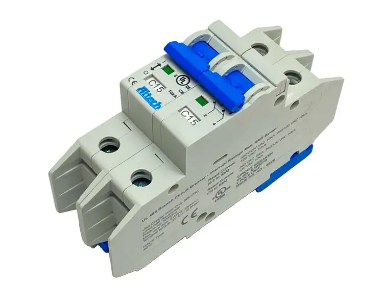 New | in-Stock Altech Corp Miniature Circuit Breaker 2-Pole 15A 480Y/277VAC Circuit Breakers Michigan US | Maverick Industrial Sales #1389192