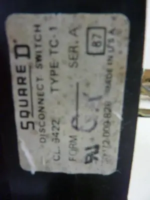 USED SQUARE D 9422-TC-1