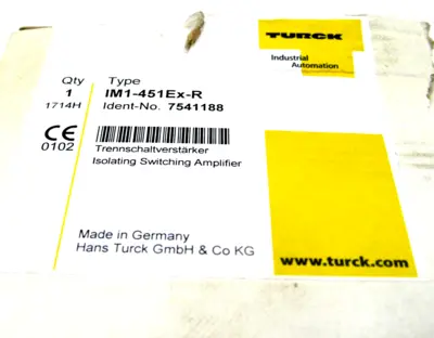 NEW TURCK IM1-451EX-R ISOLATING SWITCHING AMPLIFIER IM1451EXR