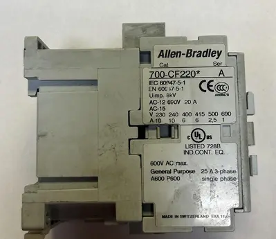 Used ALLEN-BRADLEY 700-CF220 Miscellaneous Equipment (Electrical & Power) Ohio US | Surplus Asset Holdings #1239595