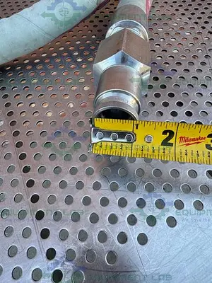 USED FGR FDA 3A CLASS III TRANSFER HOSE 96" W/ SWAGELOK QTM8 QUICK CONNECT STEM