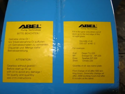 Abel model HMD-E-80-0500-ED-5100-489-01 Hydraulic Membrane Pump , Unused Spare Room