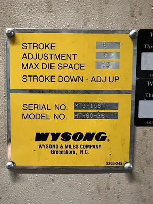 USED WYSONG MTH60-96