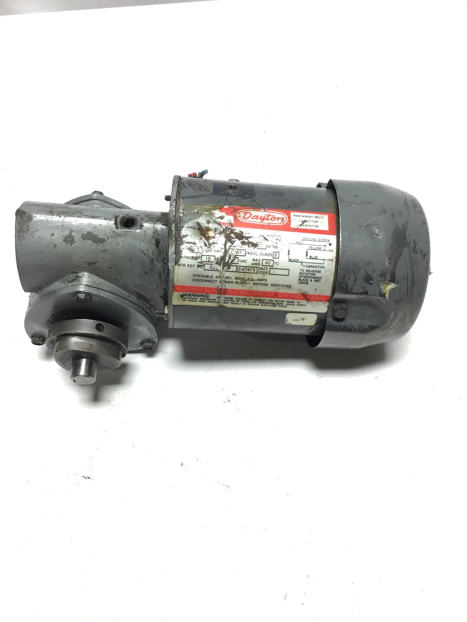 Dayton E47479 Gear Motor