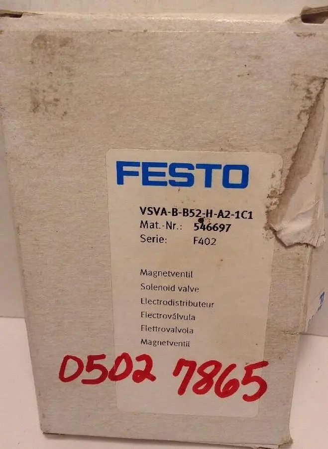 New | in-Stock FESTO VSVA-B-B52-H-A2-1C1 Solenoid Valves | Surplus Asset Holdings #1204181