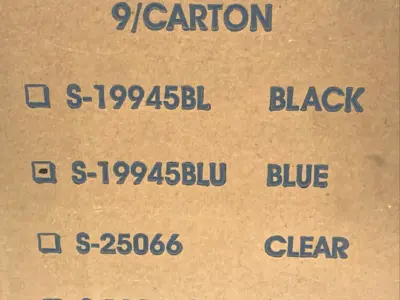 NEW ULINE BLUE PLASTIC SHELF BINS 11" X 18" X 4" LOT OF 9
