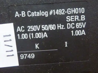 USED ALLEN BRADLEY 1492-GH010 SER B