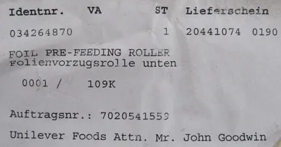 NEW SCHAFER 034264870 FEED ROLLER 20441074 7020541559