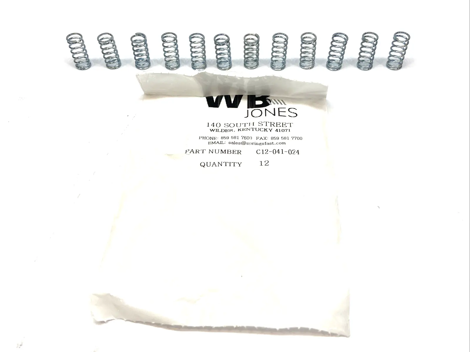 New | in-Stock WB Jones Springs 3/4" BAG OF 12 Misc Fasteners Michigan US | Maverick Industrial Sales #1424585