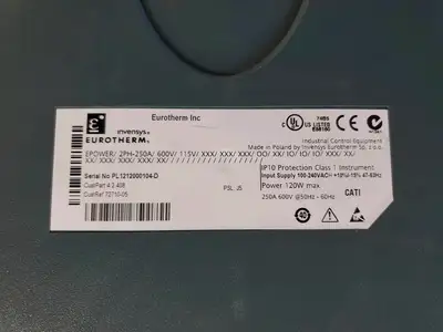 USED EUROTHERM EPOWER/2PH-250A/600V/115V Power Control System w/2 Modules