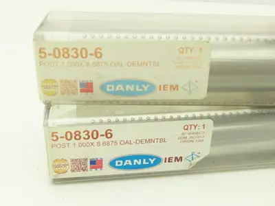 Danley IEM 5-0830-6 Demountable Guide Pin 1" x 8.6875" Precision Post Lot of 3