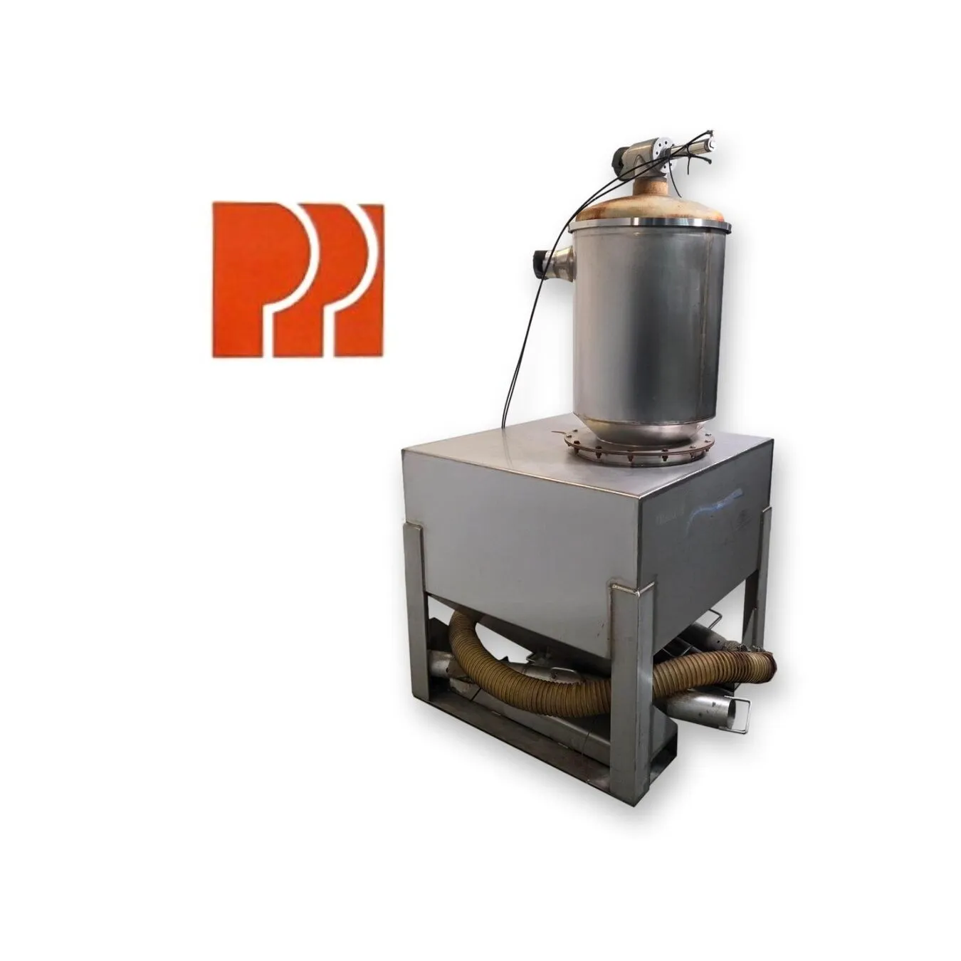 Used 32 Cu Ft Premier Pnuematic Vacuum Receiver Portable Stainless Tote Bin