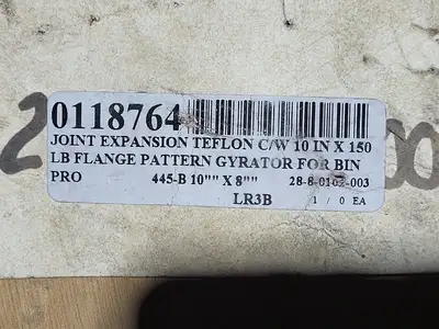 PTFE Expansion Joint Flange Pattern Gyrator 445-BD, 10"x8"