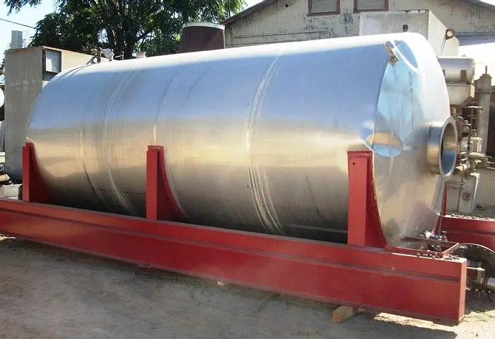 Tank, 5,000 Gallon, S/st, Horiz, 88" x 16', Coils, #S741361