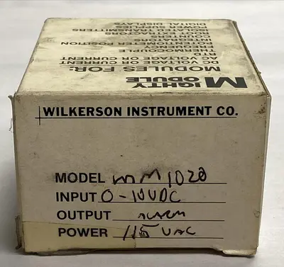 New | in-Stock WILKERSON MM1020 Miscellaneous Equipment (Electrical & Power) | Surplus Asset Holdings #1188786