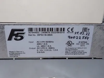 USED KEB COMBIVERT 05F5C1B3B0A
