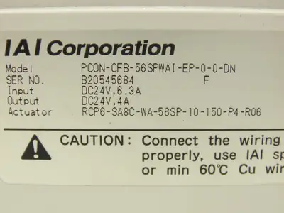 IAI PCON-CFB-56SPWAI-EP-0-0-DN Position Controller Absolute/Incremental 24VDC