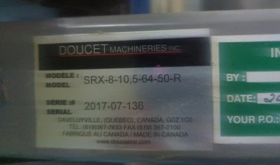 USED 2017 DOUCET SRX-8-10, 5-64-50-R USED CLAMP CARRIER