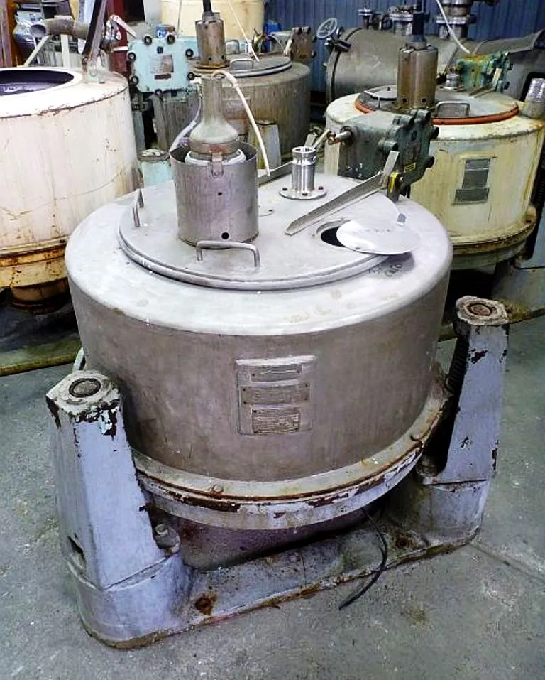 Sangerhausen FZPO 850C perforate basket centrifuge, 316SS.
