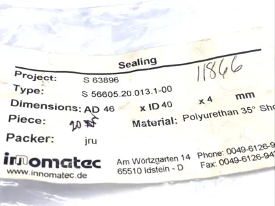 USED INNOMATEC O-RING/SEAL