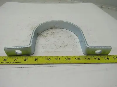 Minerallac #HD-297 Heavy Duty 2-Hole Steel Ridgid 5" Conduit Straps 1/4" Thick  Lot of 11