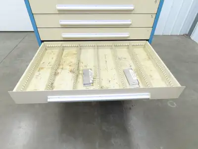 Nu-Era Modular Tool Storage Cabinet 11 Drawer 45x28x61" Stanley Vidmar Blue