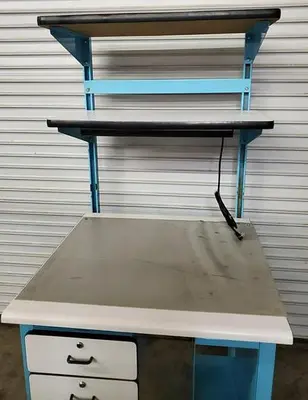 WORKBENCH WITH STORAGE AND LIGHT 36''  X 36''