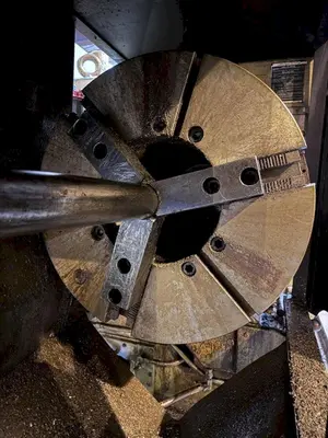 12.5" HOLLOW SPINDLE WARNER & SWASEY MODEL 4A (M-3580) SQUARE HEAD & 12' EXTENDED BED TURRET LATHE: YOBRO #24423