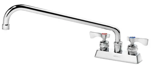 Krowne 15-314L-L-F2 Deck Mount Faucet w/ 14" Swing Spout & Lever Handles - 4" Centers, 1.5 GPM