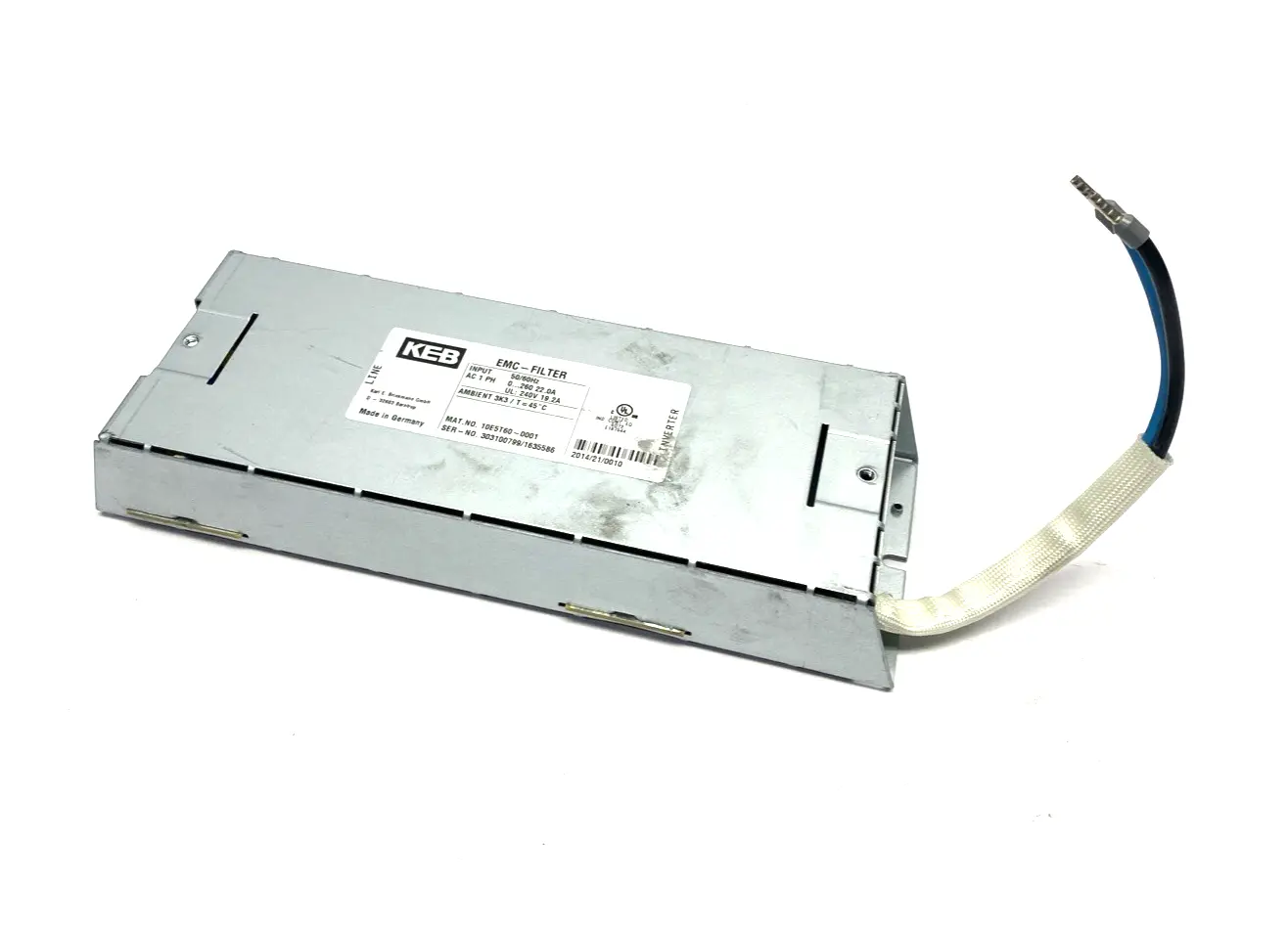 10E5T60-0001 | KEB  EMC Filter AC 1PH 240V -  Used