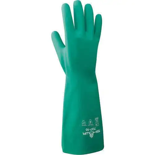 SHOWA Chemical Resistant PPE Nitrile Gloves 13" 15mil 12 Pair Small