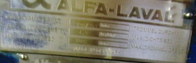Alfa-Laval NX 418B-31G sanitary decanter centrifuge, 316SS.
