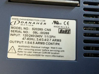 USED KOLLMORGEN IND S20260-CNS